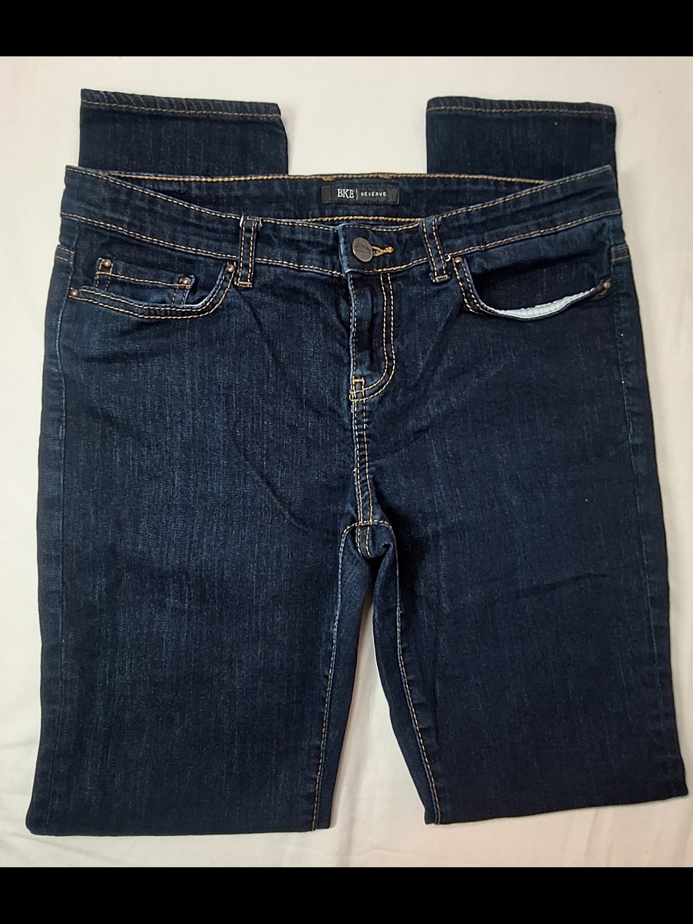 BKE Reserve Dark Wash Skinny Stretch Jeans Size 30R